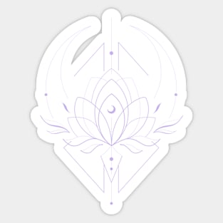 Geometric Lotus Flower 6 / Light Purple Sticker